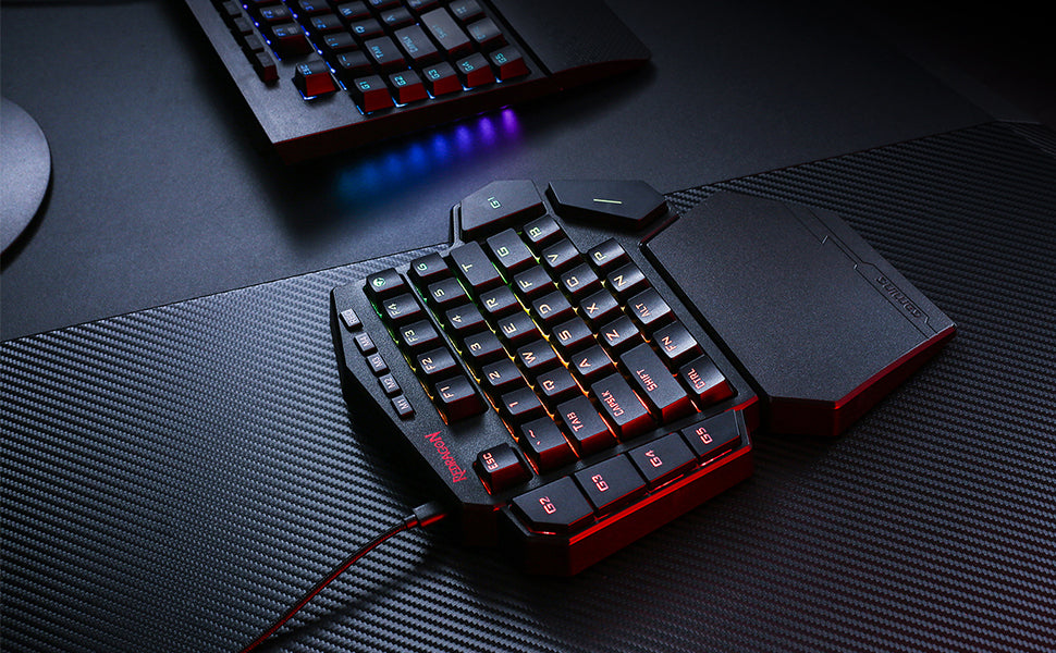 Redragon K585 Wired DITI One-Handed RGB Mechanical Gaming 42 Keys Type-C Gaming Hot-Swappable Wrist Rest Keyboard
