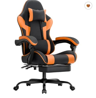 Gaming Stuhl Ergonomischer Gaming Sessel mit Lendenstütze, Atmungsaktiver PU-Leder Bürostuhl,Bequemer Computerstuhl, belastbar 2