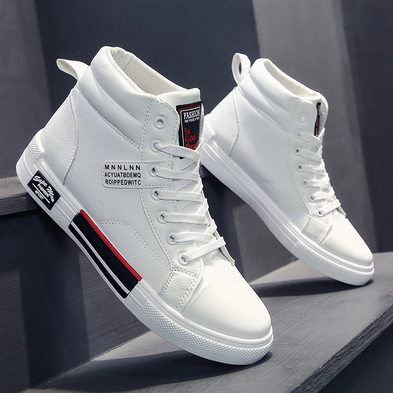 Men's Casual Skateboarding High Top Sneakers Sport Tennis Shoes Breathable Walking Street Shoes Men's Sneakers