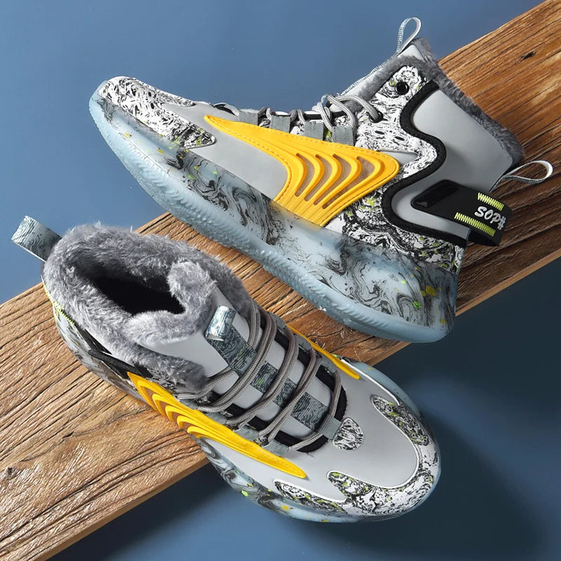 men boots 2025 New Winter Slippers Warm Men Shoes Waterproof Non-Slip Plush Sneakers Male tenis shoes Boots Men Sneakers Winter