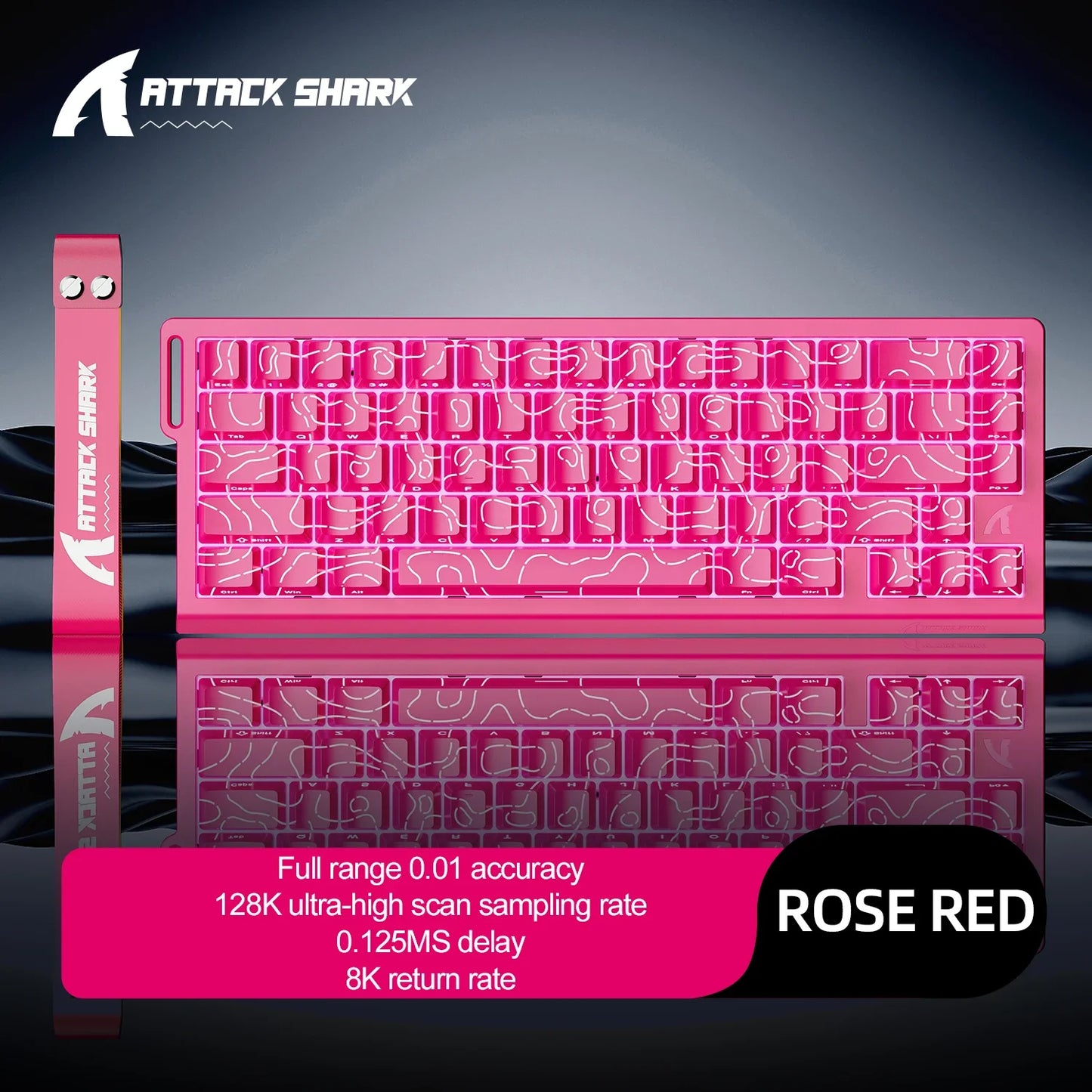 Attack Shark X68HE Gaming Keyboard Wired 8K Polling Hall Effect Magnetic Switch Rapid Trigger SOCD/RS Low Latency Pro Gaming
