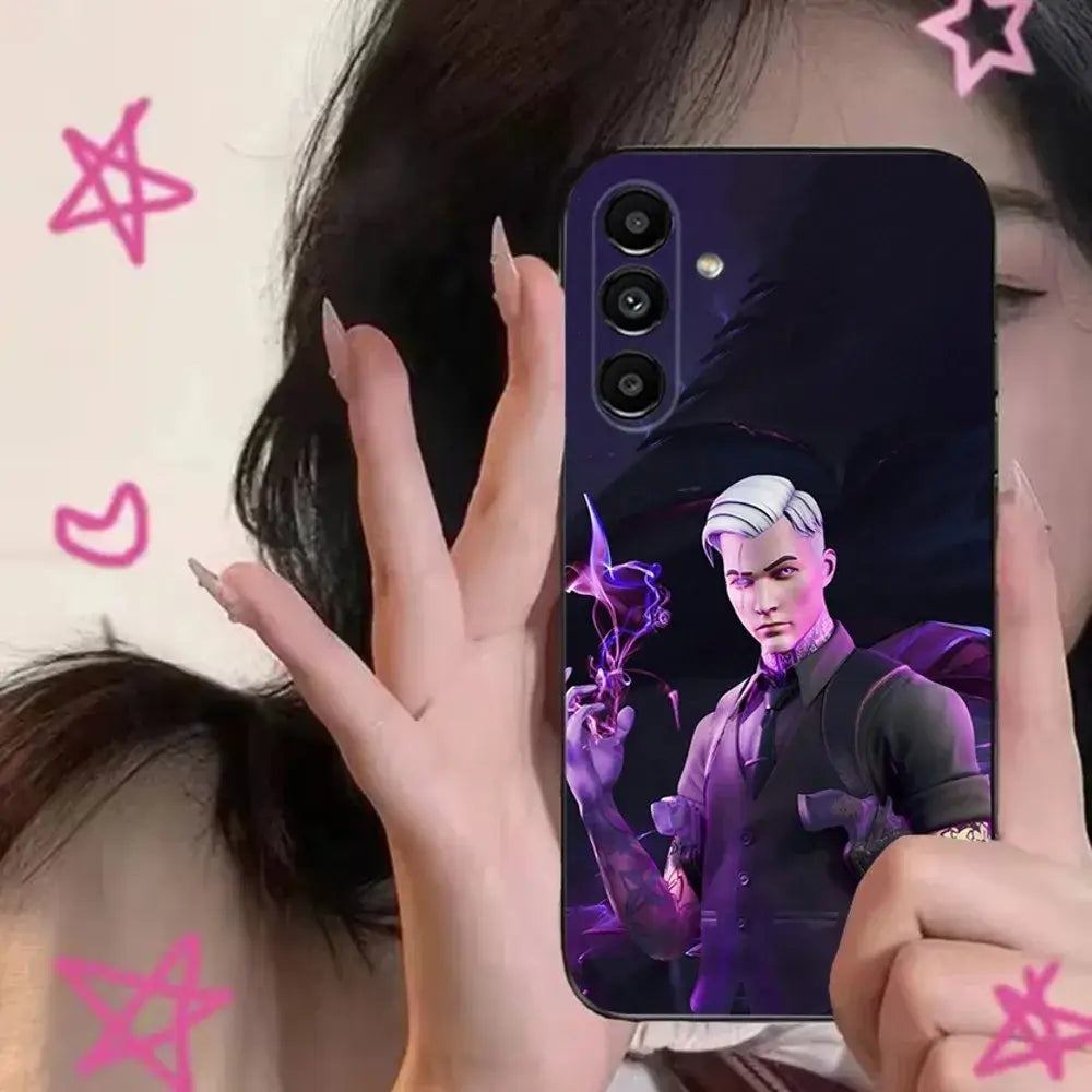 R-Royale F-Fortnite Phone Case For Samsung S24, S21, S22, S23, S30, Ultra, S20, Plus, FE, Lite, Note, 10, 9, 5G Black Soft Cover