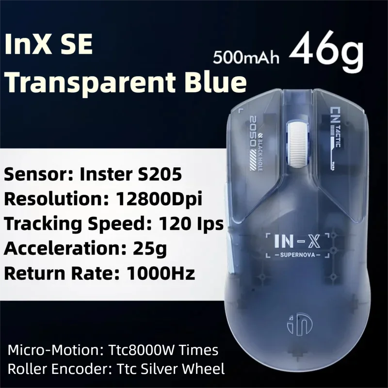 INPHIC INX SE Lightweight Wireless Gaming Mouse 12800DPI Flagship Touch 1000HZ Wireless Mouse Suitable for Desktop Laptops