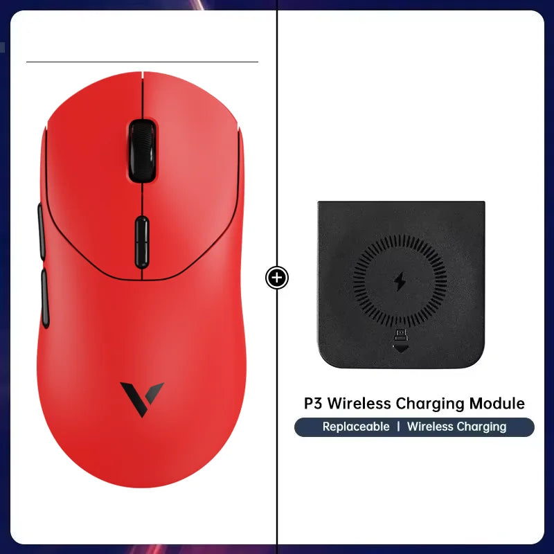 Rapoo VT2 MAX Wireless E-sports Gaming Mouse with 8K Polling Rate Optical Sensor Ergonomic Design 53g Lightweight for PC Latop