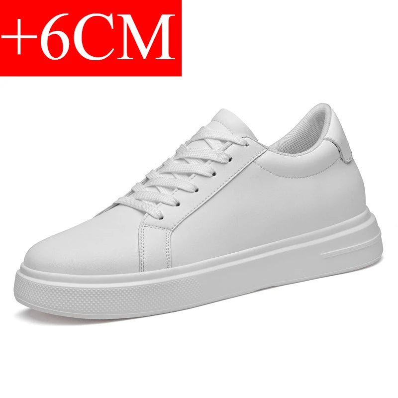 New Men's Sneakers Elevator Shoes Heightening Height Increase Insole 6-10CM High Heels Shoes Leather Sport Shoes Men Shoes