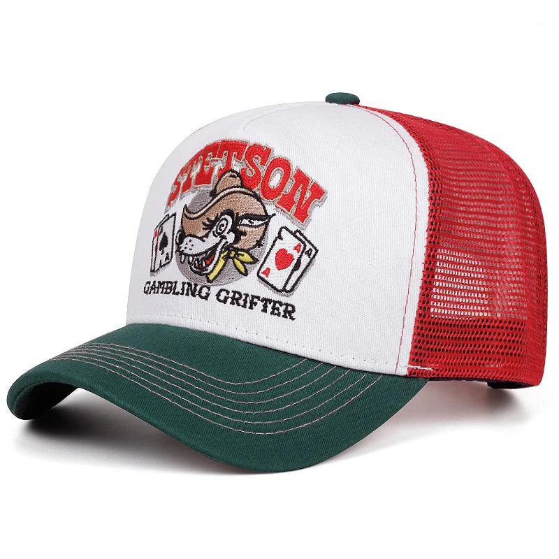 2025 Personalized New Baseball Hat STETSON Wolf Head Poker Truck Hat Street HipHop Hat Daily Casual Wear Sunshade Net Hat Unisex