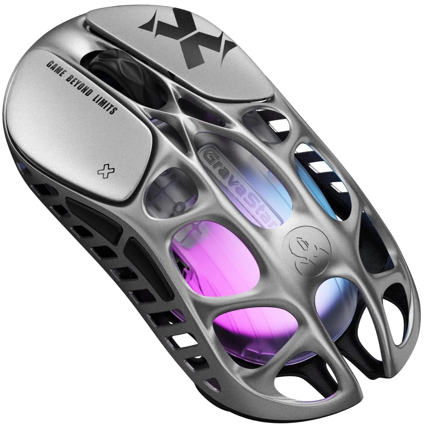 GravaStar Mercury X Wireless Gaming Mouse – 32,000 DPI PAW 3950 Sensor, 1000Hz Polling Rate, Only 49g, Magnesium Alloy Hollow F