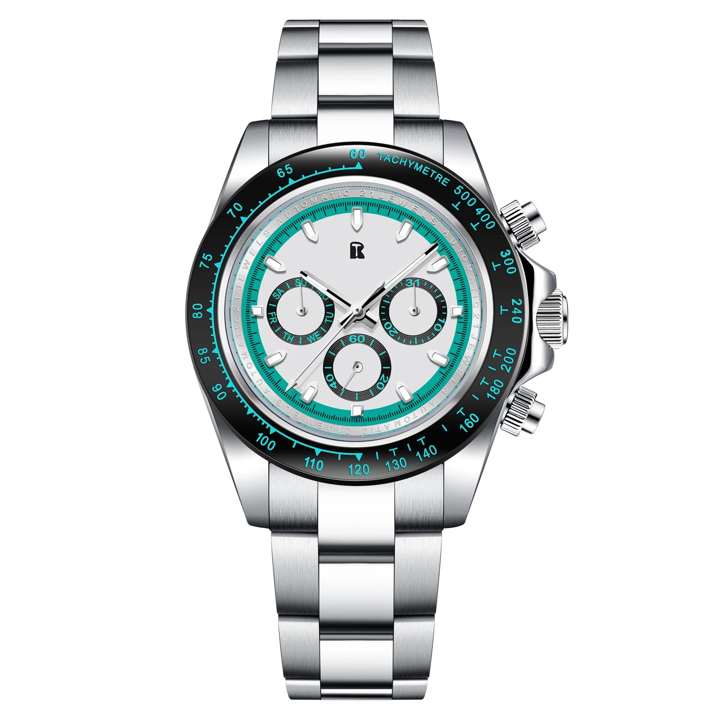 RollsTimi Men's Watches Top Luxury Sapphire Men's Mechanical Watches Calendar Week Stainless Steel Waterproof Men's Watches