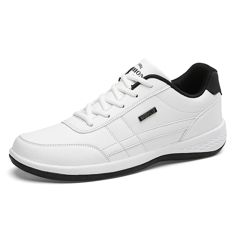 New Men's Four Seasons Waterproof Walking Shoes Casual Leather Sports Shoes Non-Slip Camping Shoes Men's Tennis Shoes