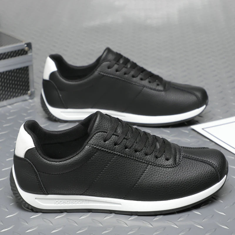 Leisure Running Summer Fashion Anti-Slip Mountaineering PU Leather Sports Shoes, Tennis Trend, Hot Selling Men’s White Flat Shoes