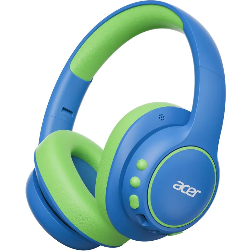 Acer Kids Bluetooth 6.0 Headphones Over Ear Headsets with Mic 75H Playtime 85dBA Safe Volume USB C Fast Charging for iPad Tablet