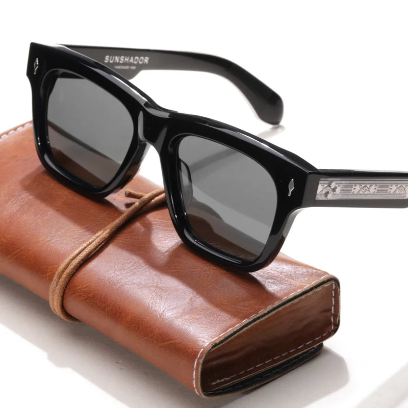 Fashion Design Handmade Square Acetate Sunglasses For Men Women Classic Sunglasses outdoor UV400 Protection Logo Customization