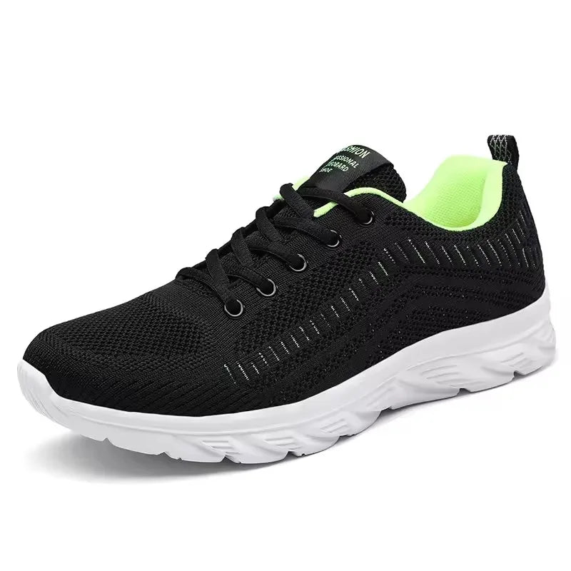 Scarpe da running e jogging da uomo, sneakers casual outdoor con lacci, mesh traspirante, leggere, per tennis e camminata all’aperto, taglie 39-46
