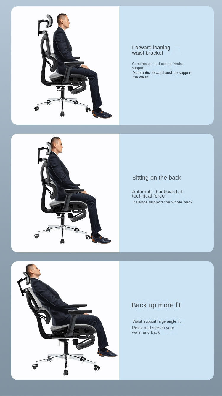 UVR Computer Gaming Chair Ergonomic Design Backrest Armchair Comfortable Reclining Boss Chair Lift Swivel Mesh Office Chair