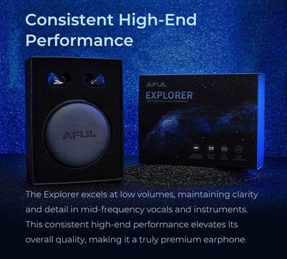 HiFiGo AFUL Explorer Wired Hybrid Earphones 1DD+2BA Hybrid In-Ear Monitors 3D Printed Acoustic Tube RLC Division HiFi Earbuds