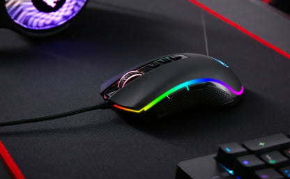 Redragon M711 PC Gaming Mice Wired Mouse 7 Programmable Buttons Customizable RGB 10,000 DPI Ergonomic Mouse