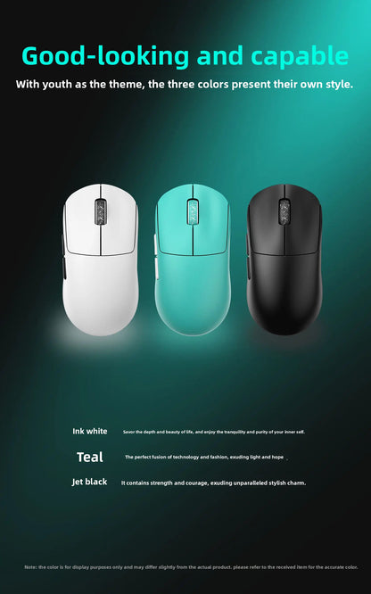 Incott G23 V2 E-sports Mouse 47g Lightweight PAW3395 Wireless 3-mode 8000Hz Polling Rate Ultra Low Latency Game Mice Custom Gift