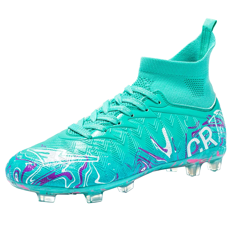 Zapatillas de fútbol profesionales para hombre, transpirables, con tacos largos, resistentes al desgaste y antideslizantes