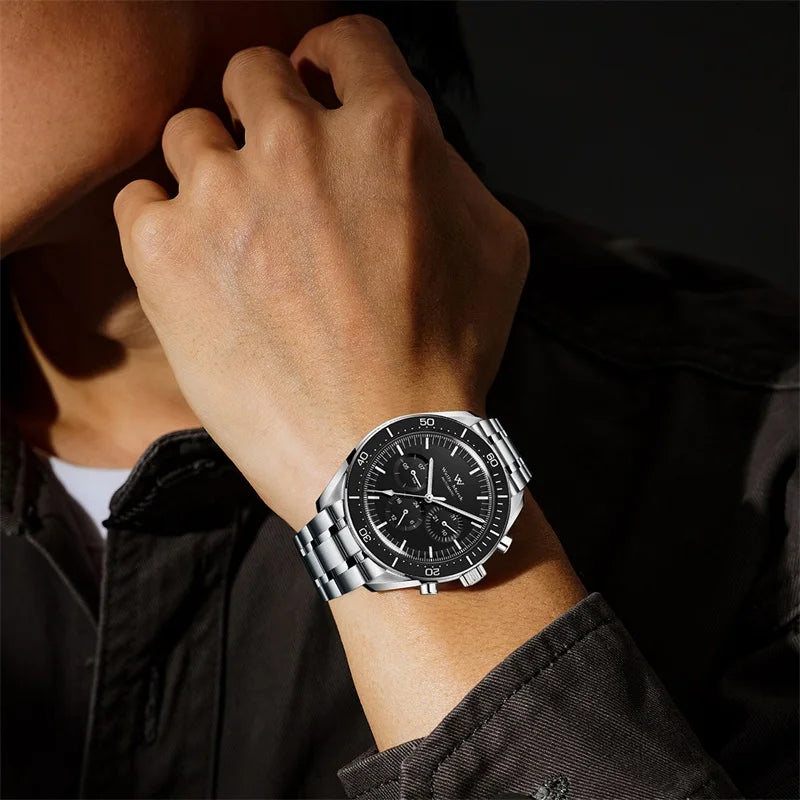 WM Watch Automatic Mechanical Watch 200M Waterproof Casual Classic Business Welly Merck Men Watches 170M-WM