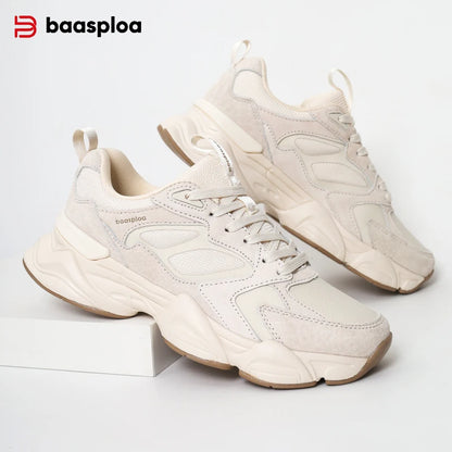 Baasploa Women Running Sneakers Brand Mesh Breathable Comfortable Walking Shoes Outdoor Anti-slip Female Casual Jogging Sports Shoes