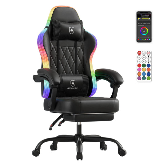 GTPLAYER Gaming chair Office Chair Gaming Chair with LED Light Bar Gamer chair Backrest with storage s bag Ergonomic
