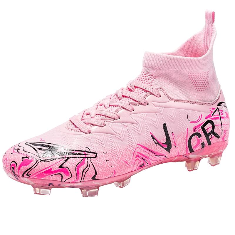 Zapatillas de fútbol profesionales para hombre, transpirables, con tacos largos, resistentes al desgaste y antideslizantes