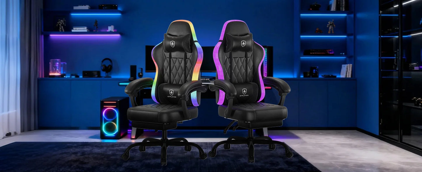 GTPLAYER Gaming chair Office Chair Gaming Chair with LED Light Bar Gamer chair Backrest with storage s bag Ergonomic
