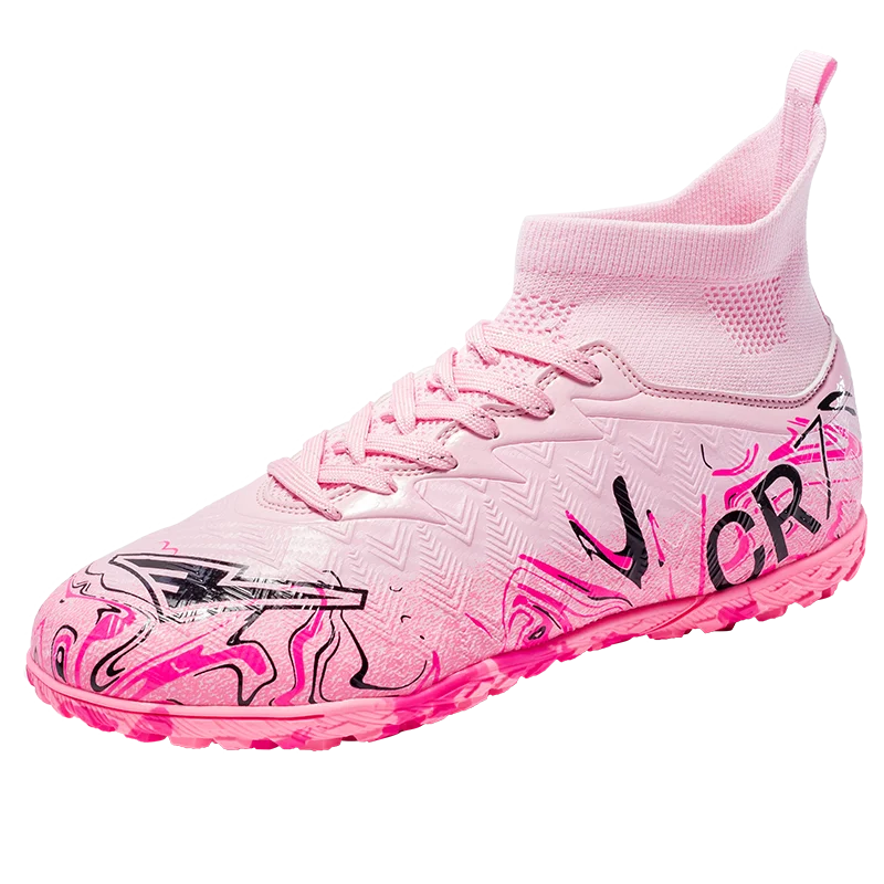 Zapatillas de fútbol profesionales para hombre, transpirables, con tacos largos, resistentes al desgaste y antideslizantes