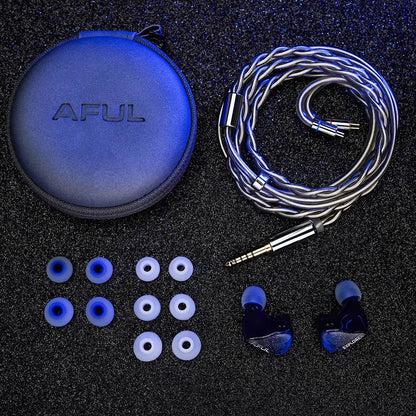 HiFiGo AFUL Explorer Wired Hybrid Earphones 1DD+2BA Hybrid In-Ear Monitors 3D Printed Acoustic Tube RLC Division HiFi Earbuds