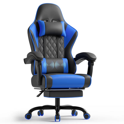 HOMALL Height Adjustable Massage Gaming chair Ergonomic Design with Lumbar Support Headrest Swivel chair