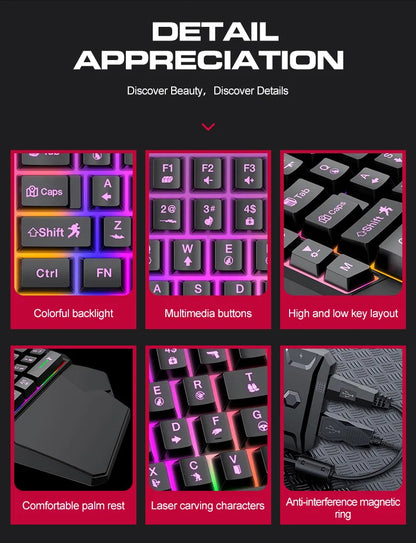 Kit Mobilador Gamer Kit Gaming Keyboard Mouse Mobile Games Converter 3 In 1 Combo One Hand Keyboard for PUBG Mobile Games TF900