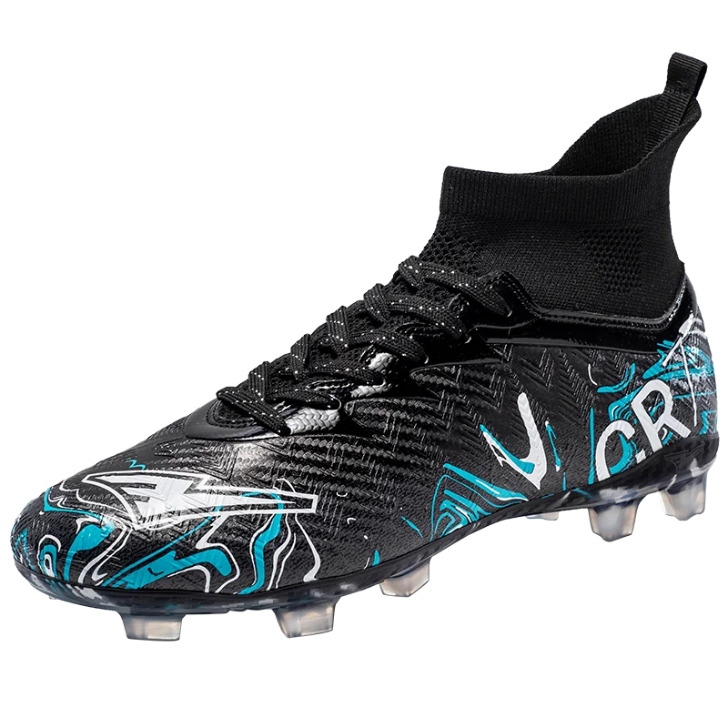 Zapatillas de fútbol profesionales para hombre, transpirables, con tacos largos, resistentes al desgaste y antideslizantes