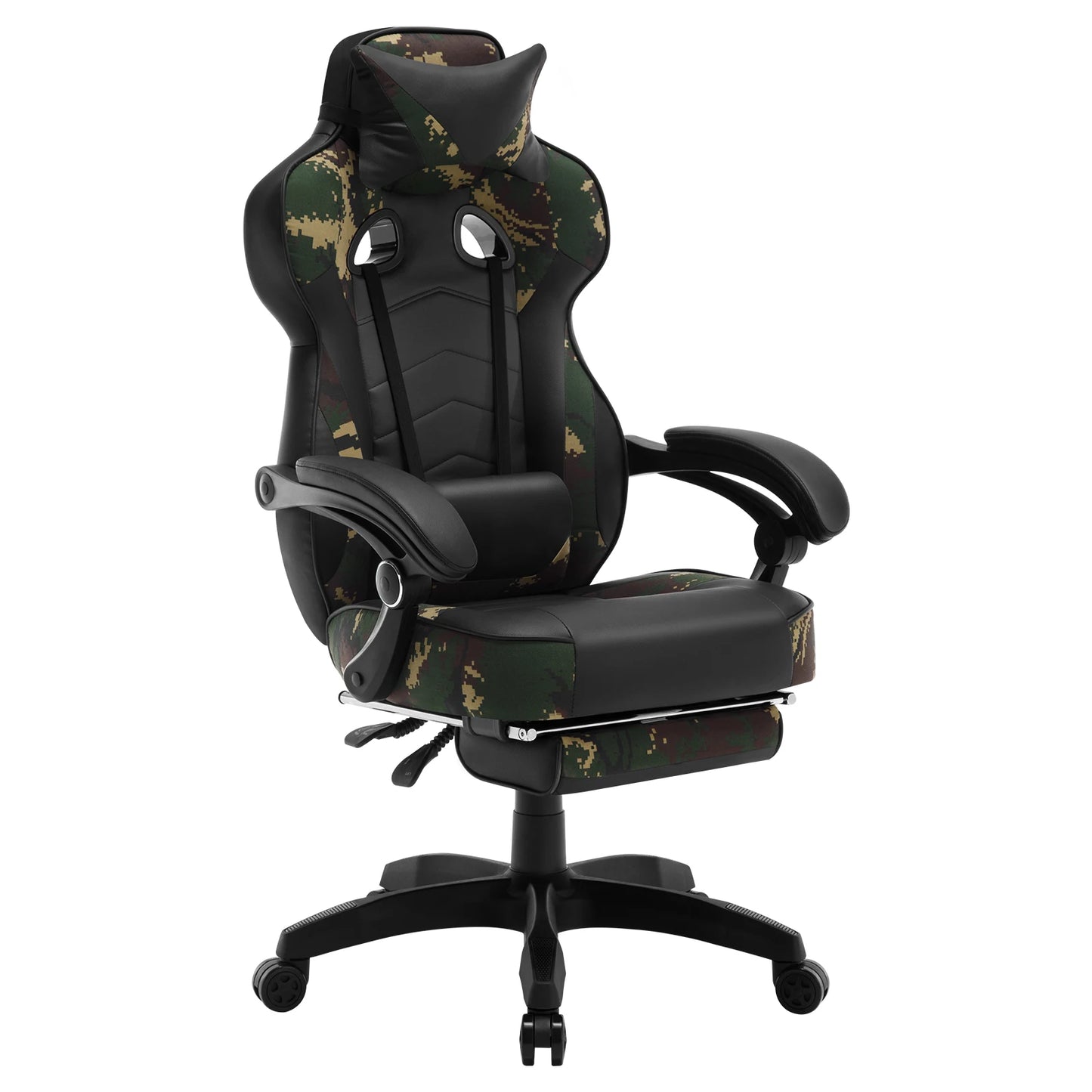 WOLTU Racing Gaming Chair Swivel Desk Office Computer Chair Sports Seat with Headrest Lumbar Cushion Footrest Gamer Chair