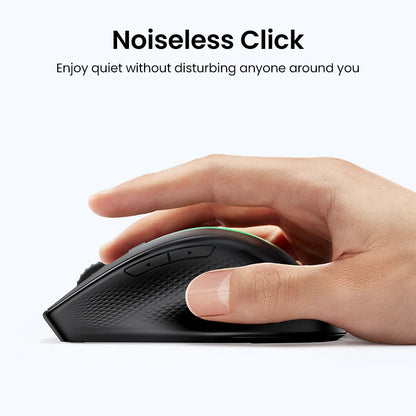 UGREEN Wireless Mouse Bluetooth 5.0 Ergonomic 4000 DPI 6 Mute Buttons For MacBook Computer Tablet Laptop PC 2.4G Mice Mouse