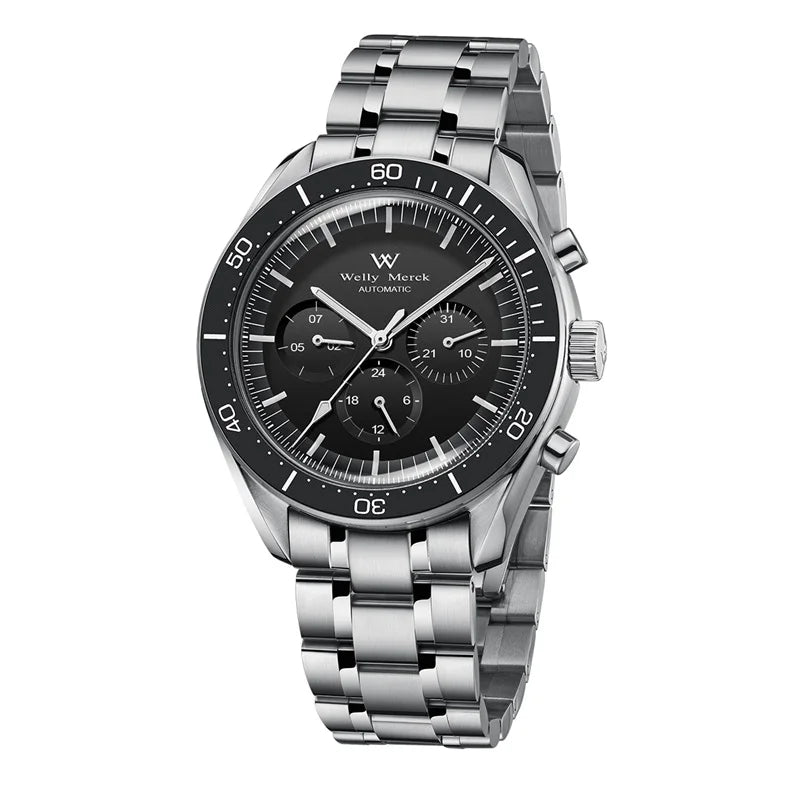 WM Watch Automatic Mechanical Watch 200M Waterproof Casual Classic Business Welly Merck Men Watches 170M-WM