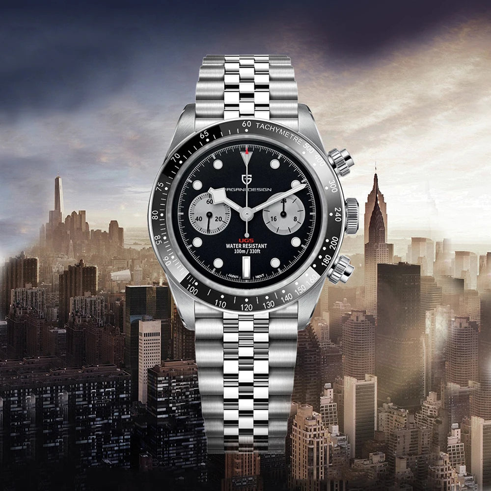 2026 New PAGANI Panda DESIGN Mens Watch Luxury Quartz Speed Sports Chronograph Watch Men AR Sapphire Luminous water lock