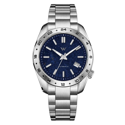 WM Watch Automatic Mechanical 2565  Watches Lapis Lazuli/Blue Sandstone Dial Waterproof AR Coated 100M Welly Merck Watch 223M