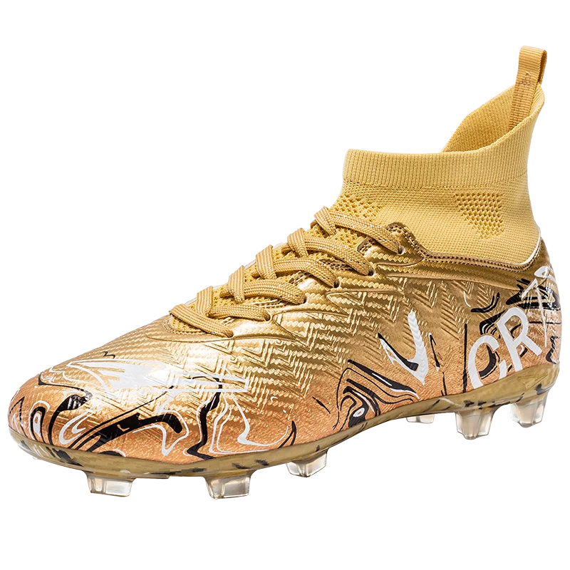 Zapatillas de fútbol profesionales para hombre, transpirables, con tacos largos, resistentes al desgaste y antideslizantes