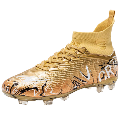 Zapatillas de fútbol profesionales para hombre, transpirables, con tacos largos, resistentes al desgaste y antideslizantes