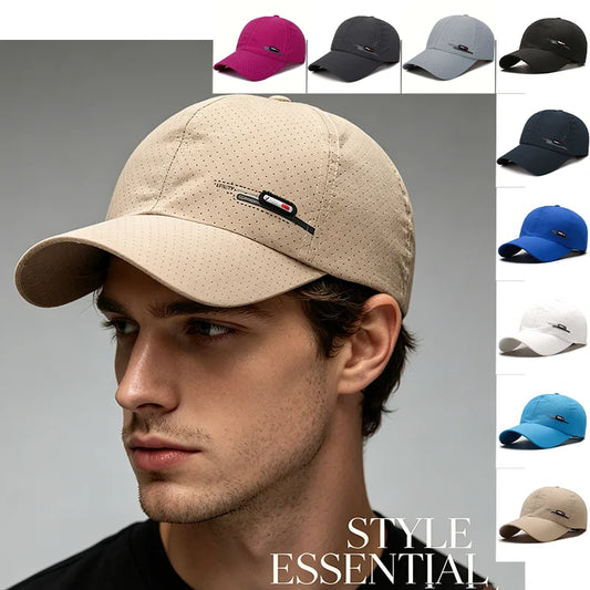Summer UV Protection Caps Men Quick Drying UPF 50+ Baseball Travel Sun Cap Fashion Breathable Sunshade Outdoor Fishing Hat