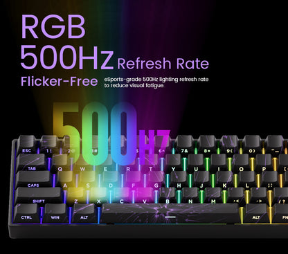 Akko MonsGeek FUN60 Mechanical Keyboard Magnetic Switch 60% Gaming Keyboards Rapid Trigger 0.01mm 8K ARGB HE/TMR Custom Keyboard