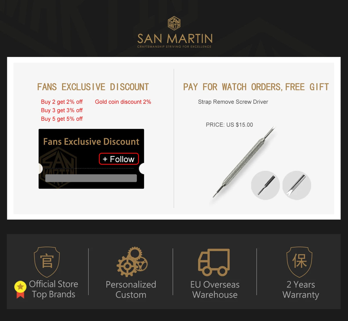  San Martin Grade5 Titanium Watch SN0121TD PT5000/ST2130 Automatic Movement Watch 300M Waterproof Adjustable Clasp Wristwatch