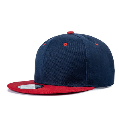 Cap Plain Snapback-kasket til voksne – Hip Hop-baseballkasket til mænd og kvinder – udendørs fritidskasket