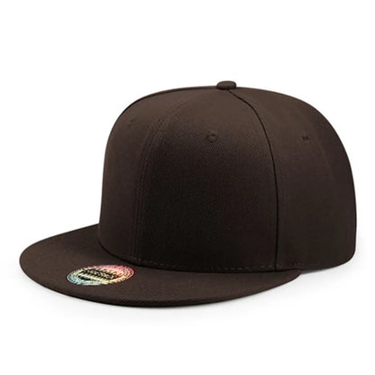 Cap Plain Snapback-kasket til voksne – Hip Hop-baseballkasket til mænd og kvinder – udendørs fritidskasket