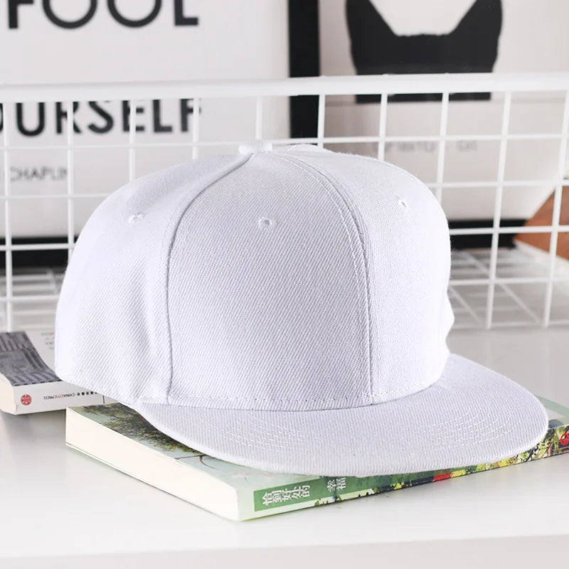 Casquette hip-hop unie pour homme, casquette snapback, casquettes de baseball pour femme, casquettes à visière plate ajustable, visières unies, pour garçons et filles, danse de rue