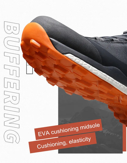 HUMTTO Waterproof Hiking Shoes Mountain Trekking Boots Black Camping Sneakers for Men Safety Climbing Sport Tactical Mens Shoes