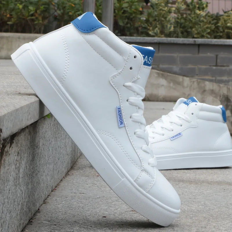Men's Casual Skateboarding High Top Sneakers Sport Tennis Shoes Breathable Walking Street Shoes Men's Sneakers