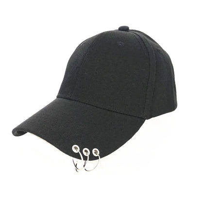High Quality Adjustable Baseball Hat With Ring Outdoor Sports Sun  For Women Men Fashion Snapback Cap