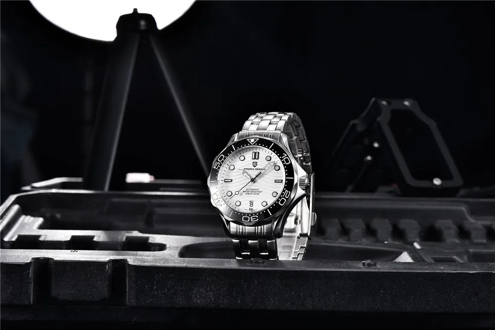 PAGANI DESIGN 2026 New V2 Waves 200M Orologio da immersione da uomo, automatico di lusso, con cristallo zaffiro AR