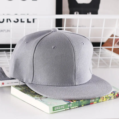 Casquette hip-hop unie pour homme, casquette snapback, casquettes de baseball pour femme, casquettes à visière plate ajustable, visières unies, pour garçons et filles, danse de rue
